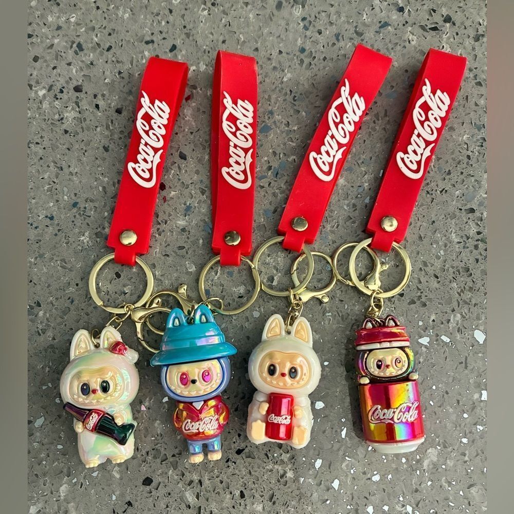 Coca-Cola Labubu Keychain set of 4